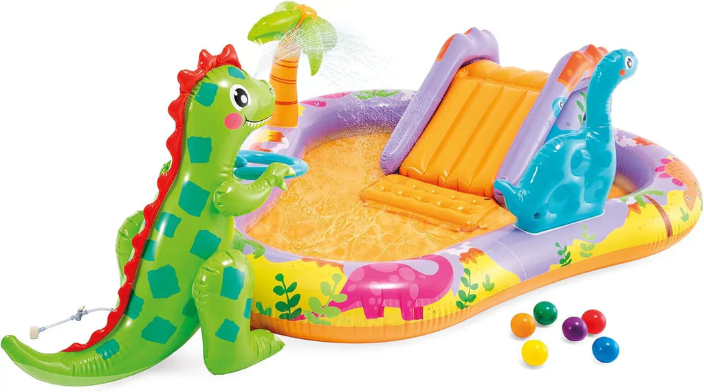 Intex 96" x 78" x 28" Inflatable Jungle Adventure Play Center Spray Kiddie Pool Water Slide wourant