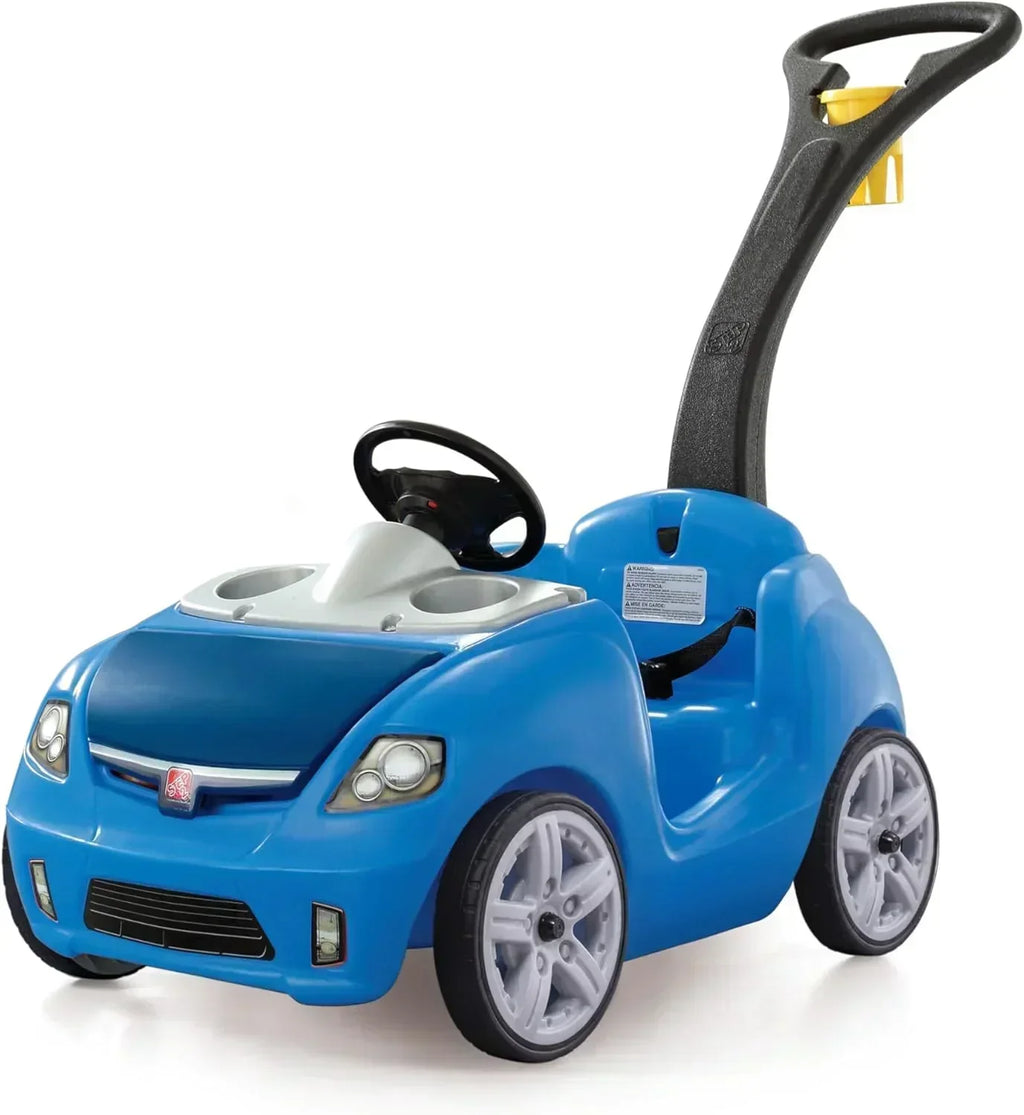 Step2 Whisper Ride II Ride On Push Toy Car Pink Ride On Car with Included Seat Belt Easy Storage wourant