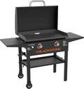 Blackstone 1883 Original 28 Griddle with Integrated Protective Hood and Counter Height Side Shelves wourant