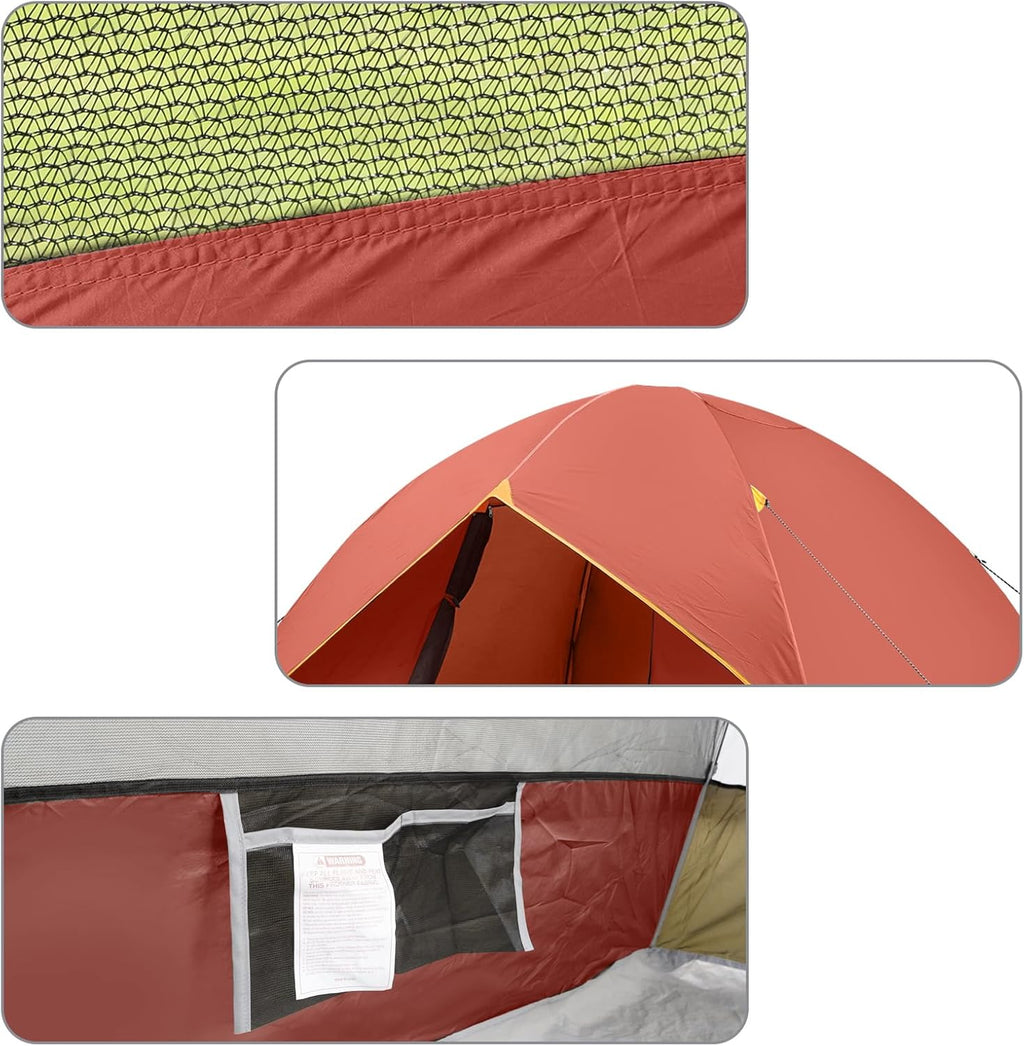 Camping Tent 2/3/4/6 Person Dome Tent Portable Camping Tent Outdoor and Backpacking Beach wourant