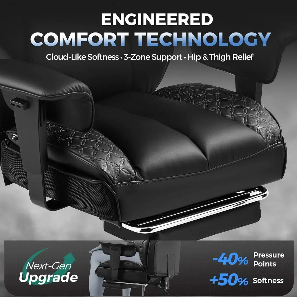 Large Tall Gaming Chair 400 lb Heavy Duty Office Chair wourant