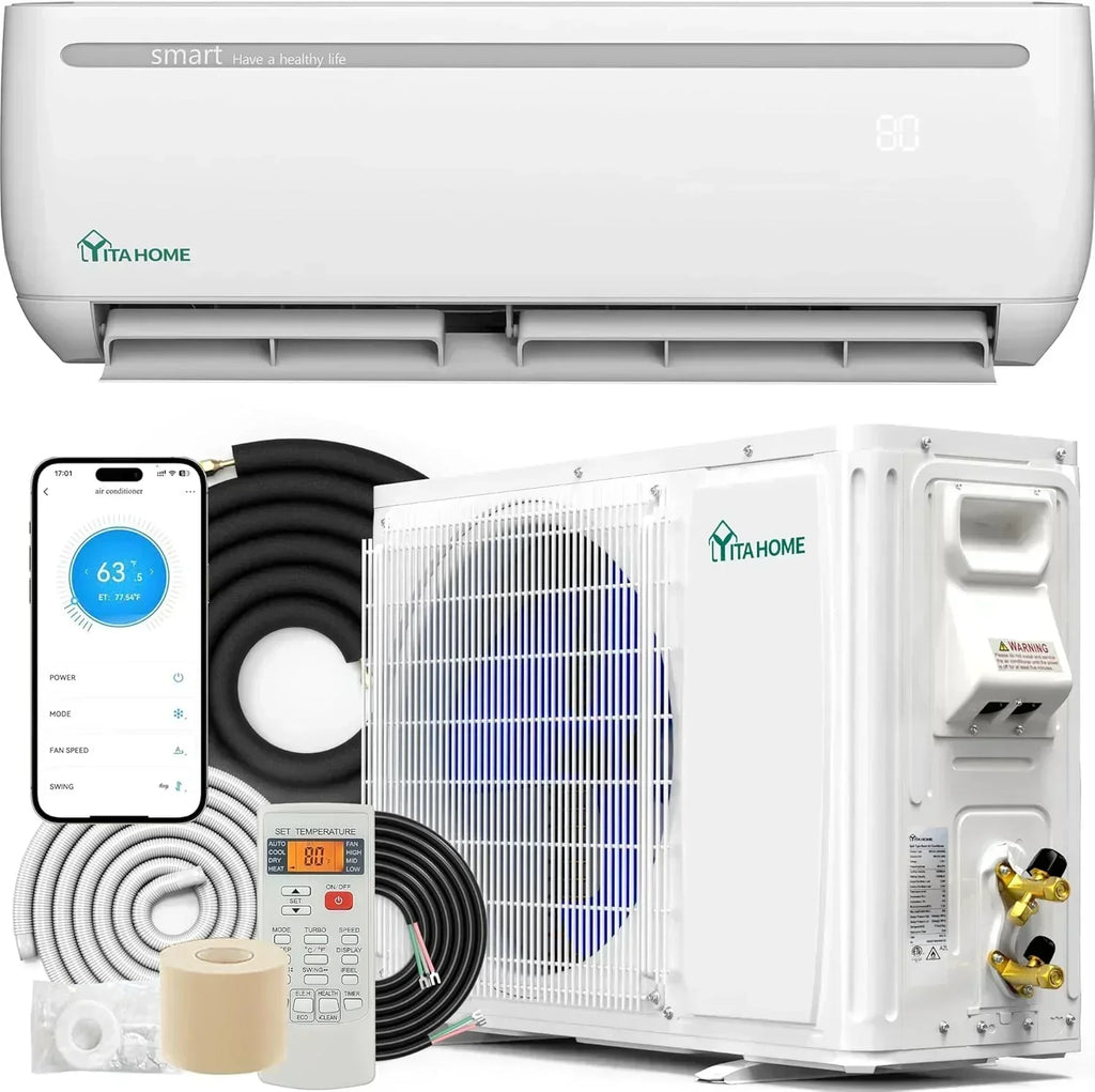 12000 BTU Mini Split Air Conditioner Heat Pump System Wifi Enabled 20 SEER2 115V Inverter Ductless wourant