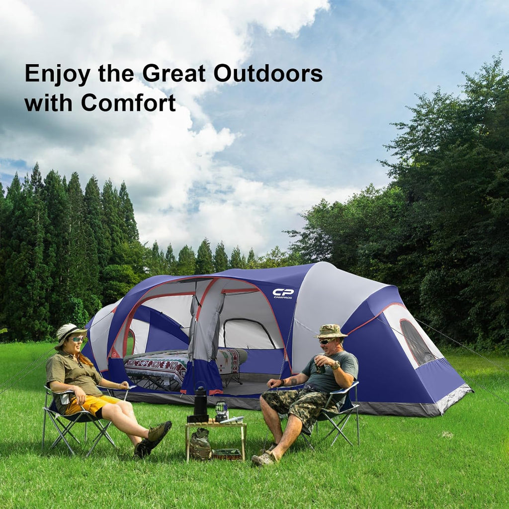 CAMPROS CP Tent 12-Person-Camping-Tents 3 Room Family Tents Waterproof Family Tent wourant