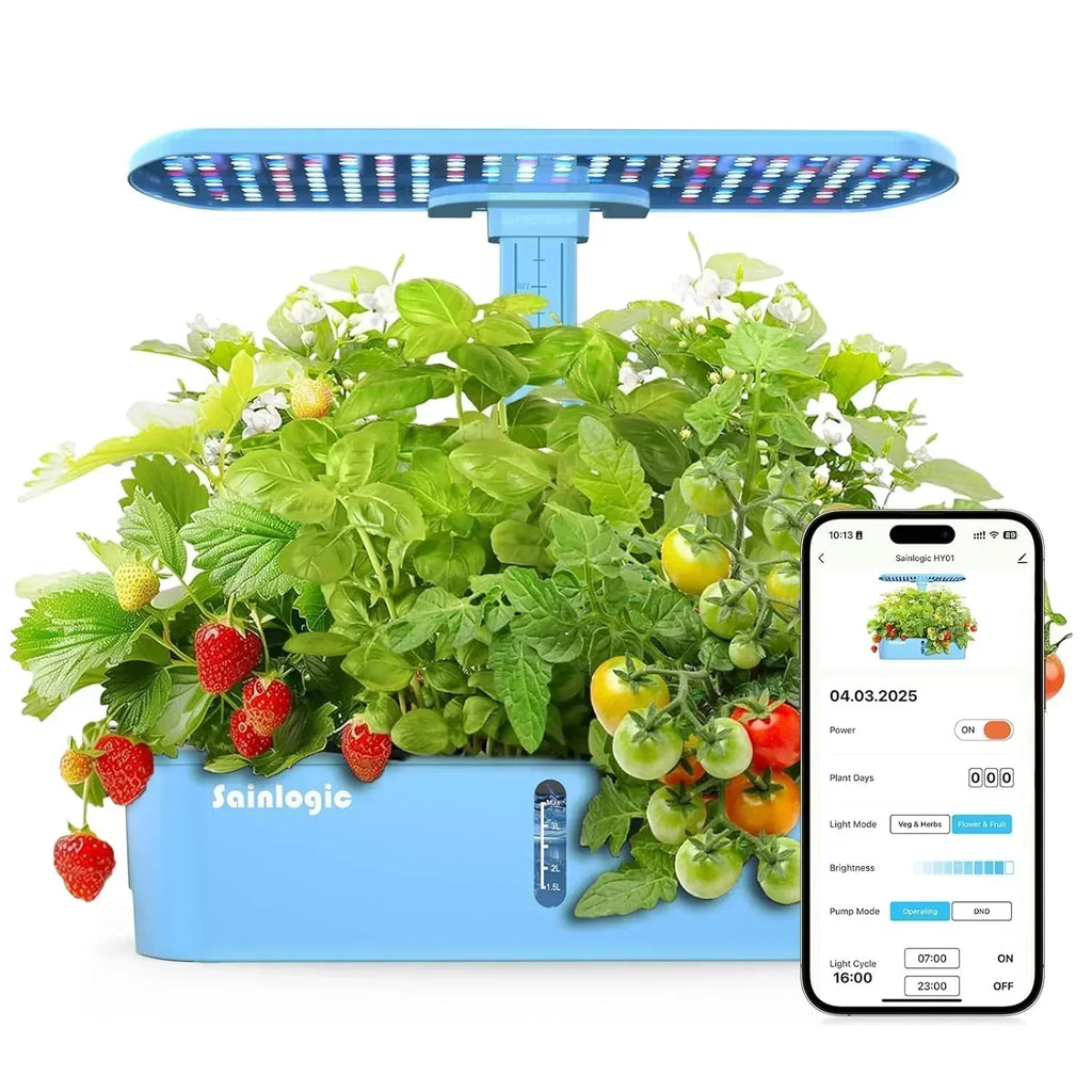 Hydroponic Planting System Kit 12 Watering Planters Smart Indoor Garden with APP wourant