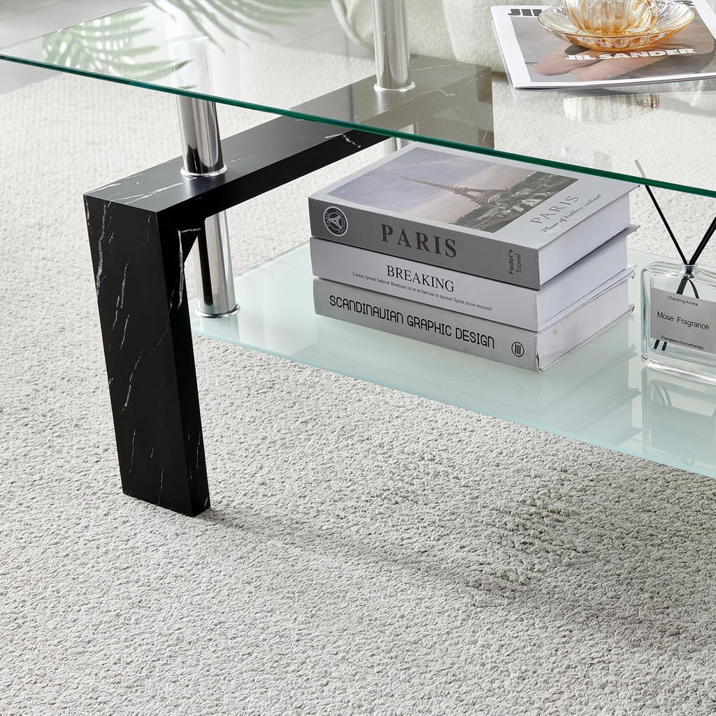 Living Room Rectangle Coffee Table Tea Table Suitable for Waiting Room Modern Side Coffee Table wourant