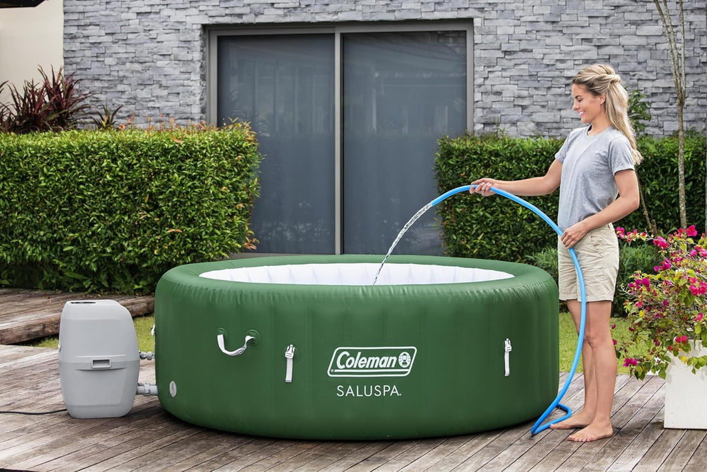 Bestway Palm Springs 4 to 6 Person EnergySense Smart AirJet Plus Inflatable Hot Tub Outdoor Spa wourant