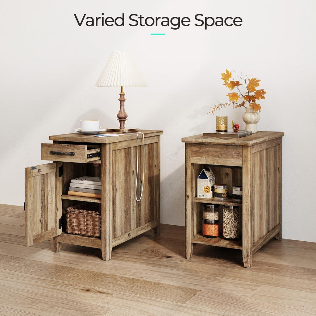 Farmhouse End Table Narrow Side Table Small Nightstand wourant