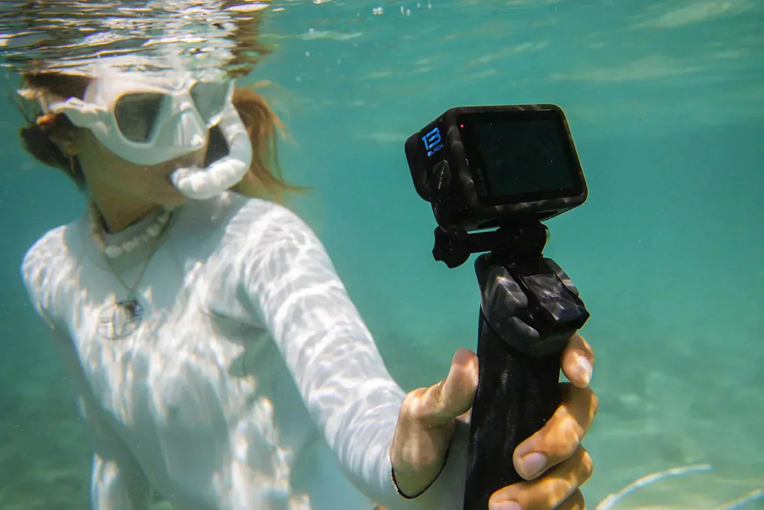 Black Waterproof Action Camera with 5.3K60 Video 27MP Photo Compatability HB-Series Lenses wourant