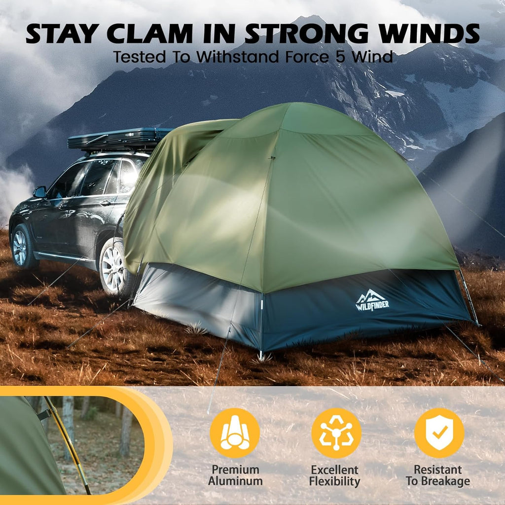 SUV Tent for Camping with Rainfly Waterproof PU3000mm Double Layer Design Car Tents wourant