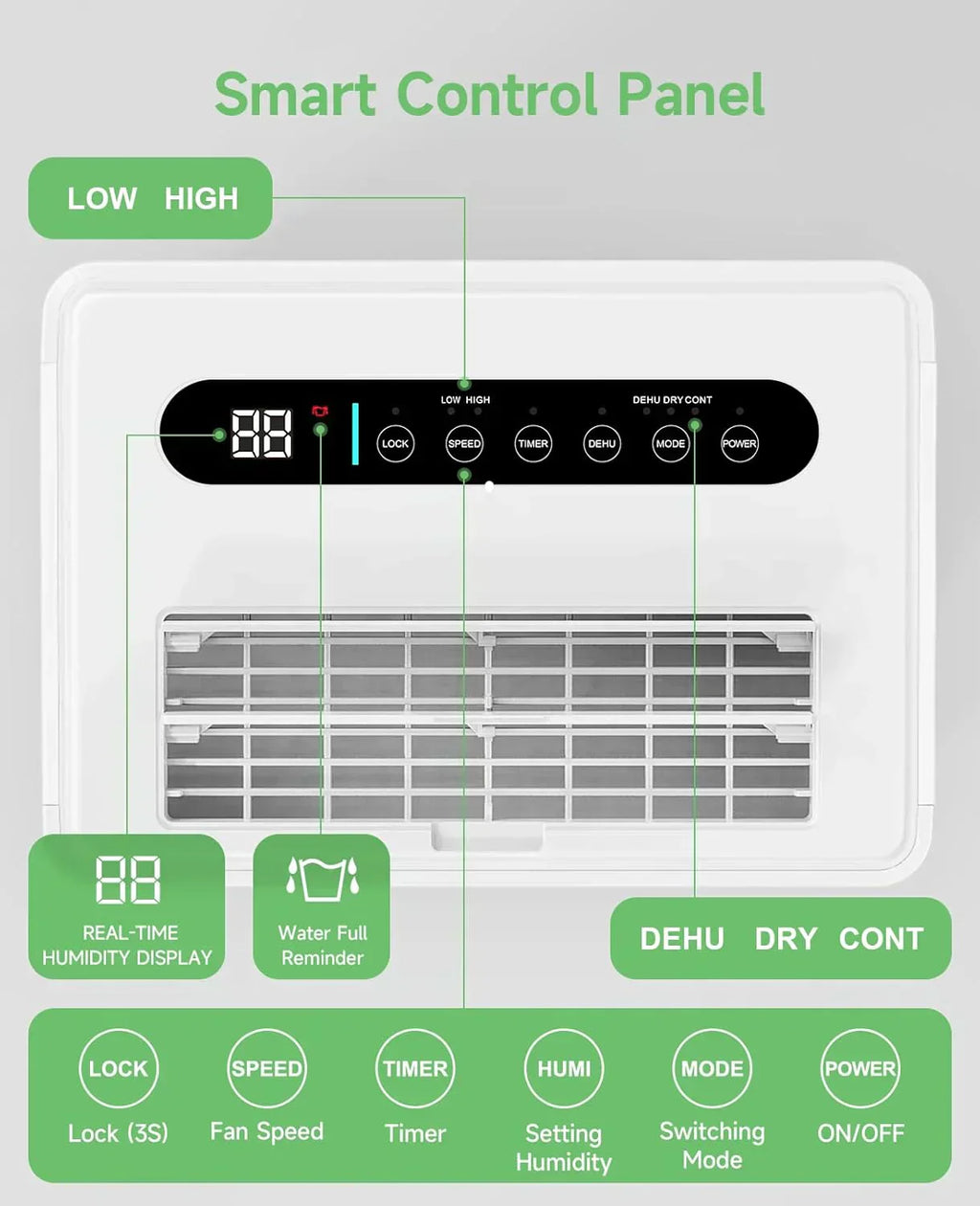 1500 Sq.ft Dehumidifier for Basement 21 Pint Dehumidifiers for Home Large Room with Drain Hose wourant