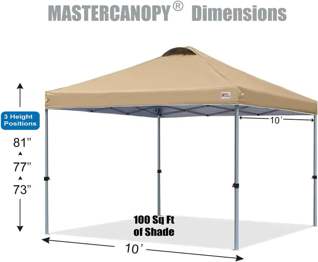 Durable Pop-up Canopy Tent with Roller Bag (10x10 Black) wourant