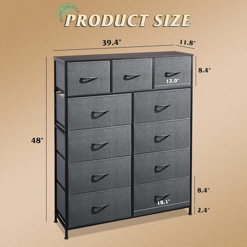 Storage Organizer Unit 11 Fabric Bins Storage Drawers Organizer Steel Frame Tall Storage Tower wourant