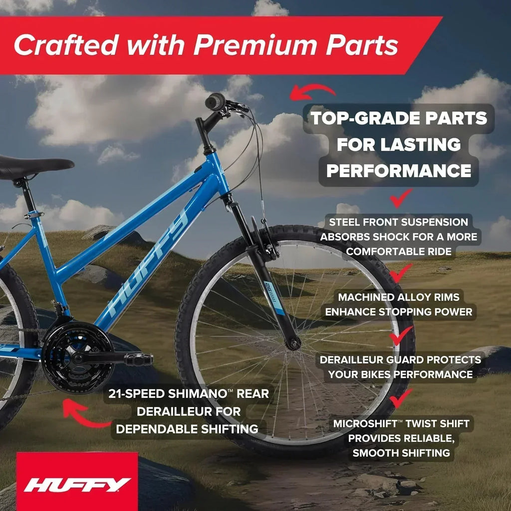 Huffy Stone Mountain Hardtail Mountain Bike for Boys/Girls/Men/Women 20"/24"/26" Sizes wourant
