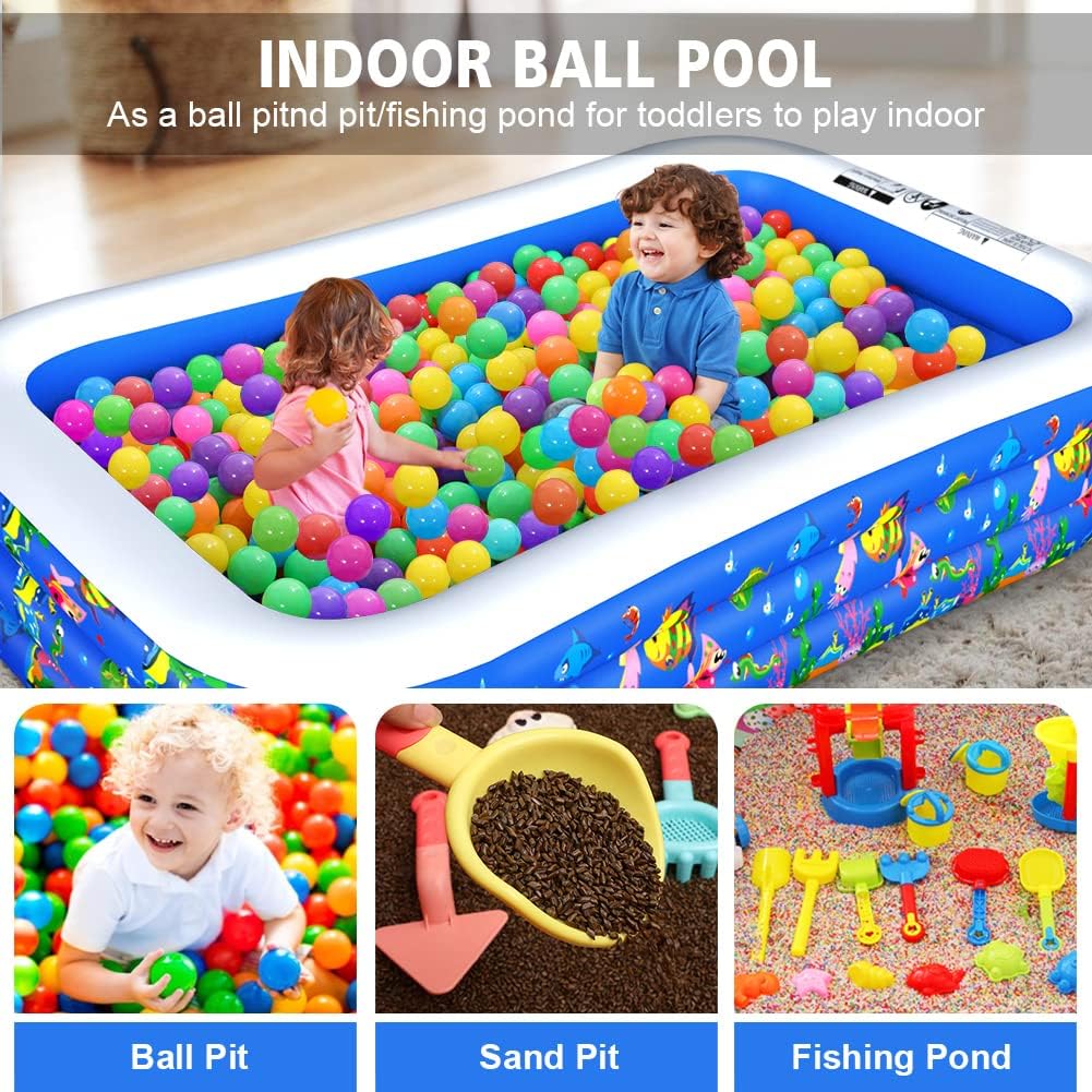 Inflatable Swimming Pool Kiddie Pools Family Lounge Pools Thickened Above Ground Family Pool wourant