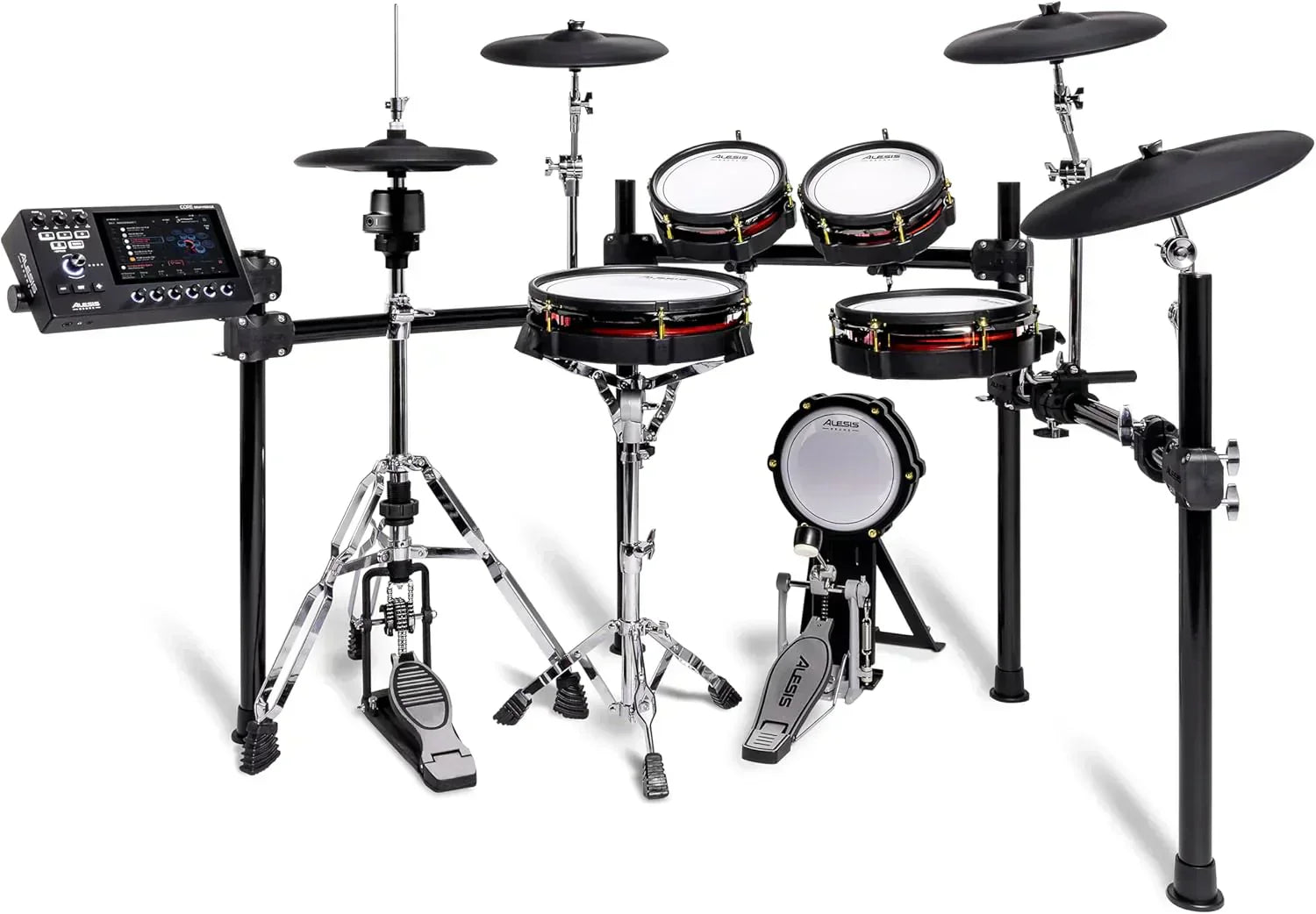 Alison Strata Prime Electronic Drum Set with Touch Screen Dual Area Grid Head wourant