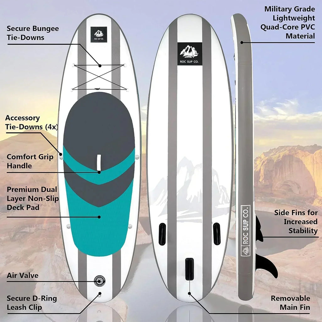 ROC inflatable stand-up paddle board SUP paddle board accessories Anti-slip comfortable deck wourant