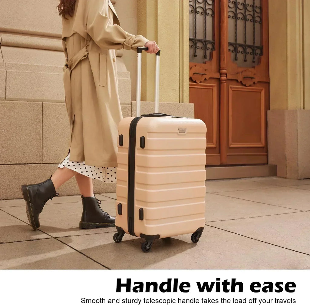 Coolife Luggage 3 Piece Set Suitcase Spinner Hardshell Lightweight TSA Lock wourant