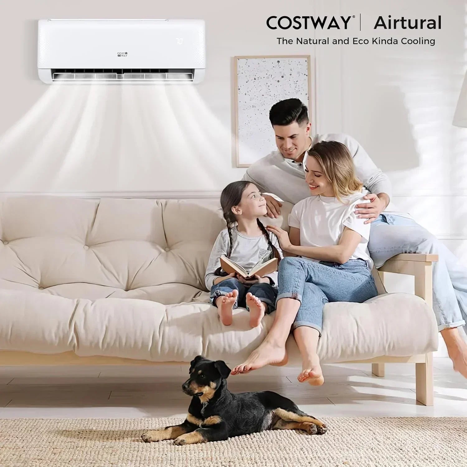 COSTWAY 12000BTU Mini Split Air Conditioner Heater 20 SEER2 115V Wall-Mounted Ductless wourant