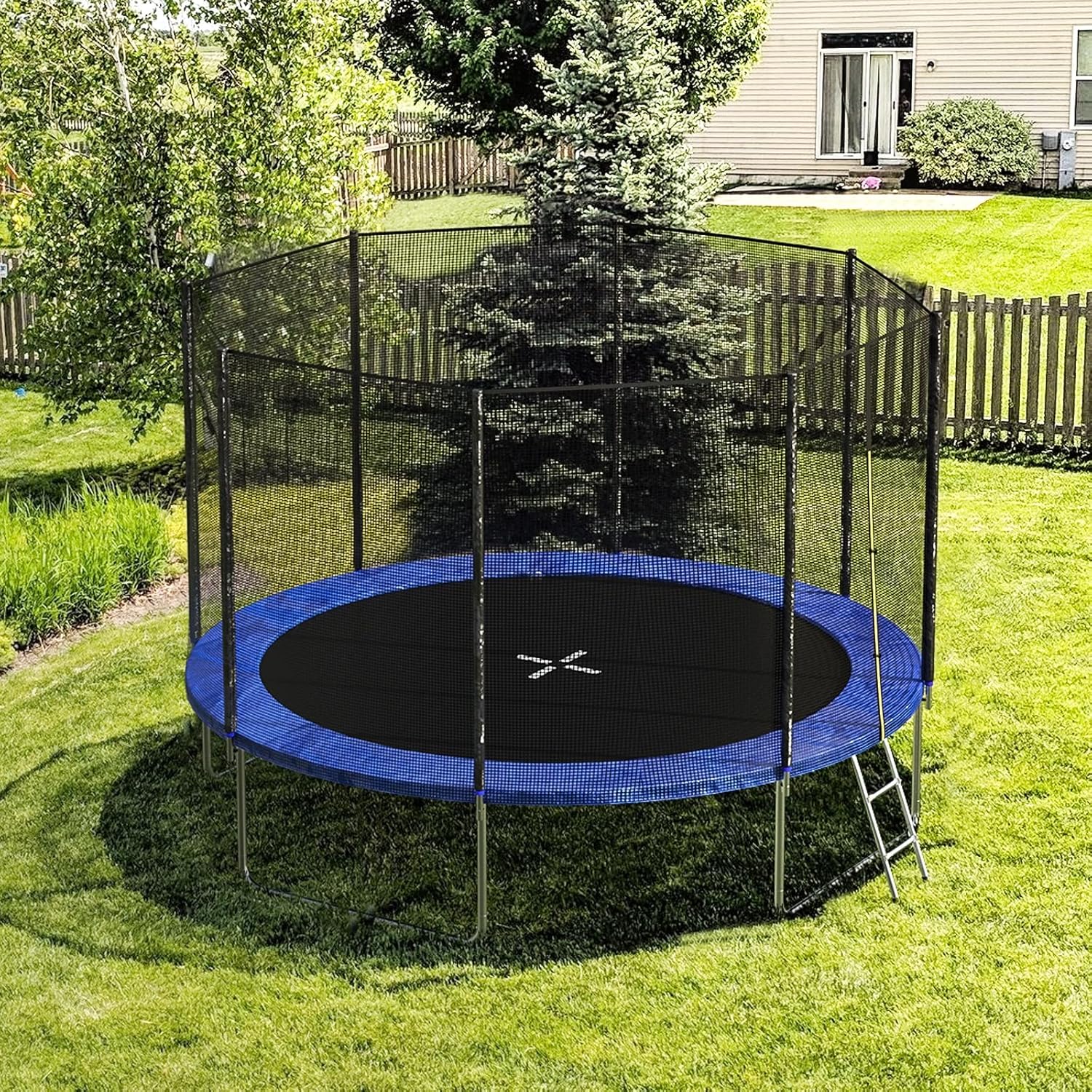 AOTOB 8FT 10FT 12FT 14 FT 15FT Trampoline with Safety Enclosure Net Outdoor Trampoline wourant