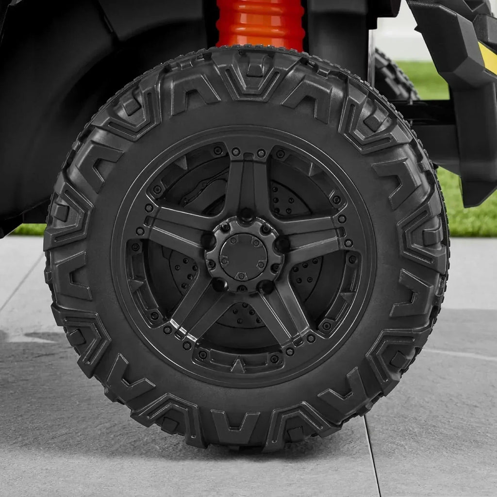 Children's black UTV electric children's car wourant