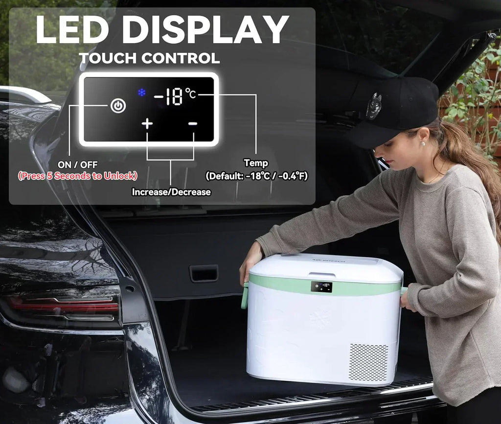 Car Fridge Portable 12 Volt Refrigerator 23 Quart (22 Liter) Freezer Compressor Cooler 12V/24V wourant