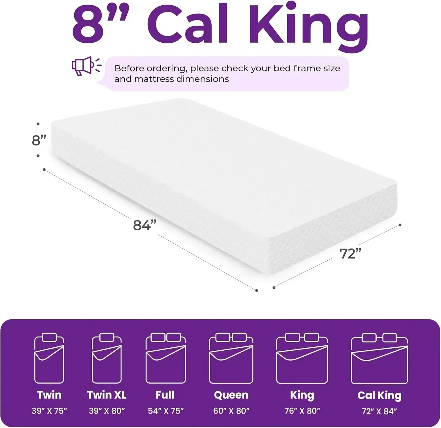 GAESTE 8-inch Fully Cooling Gel Memory Foam Mattress Mattress-in-a-Box wourant
