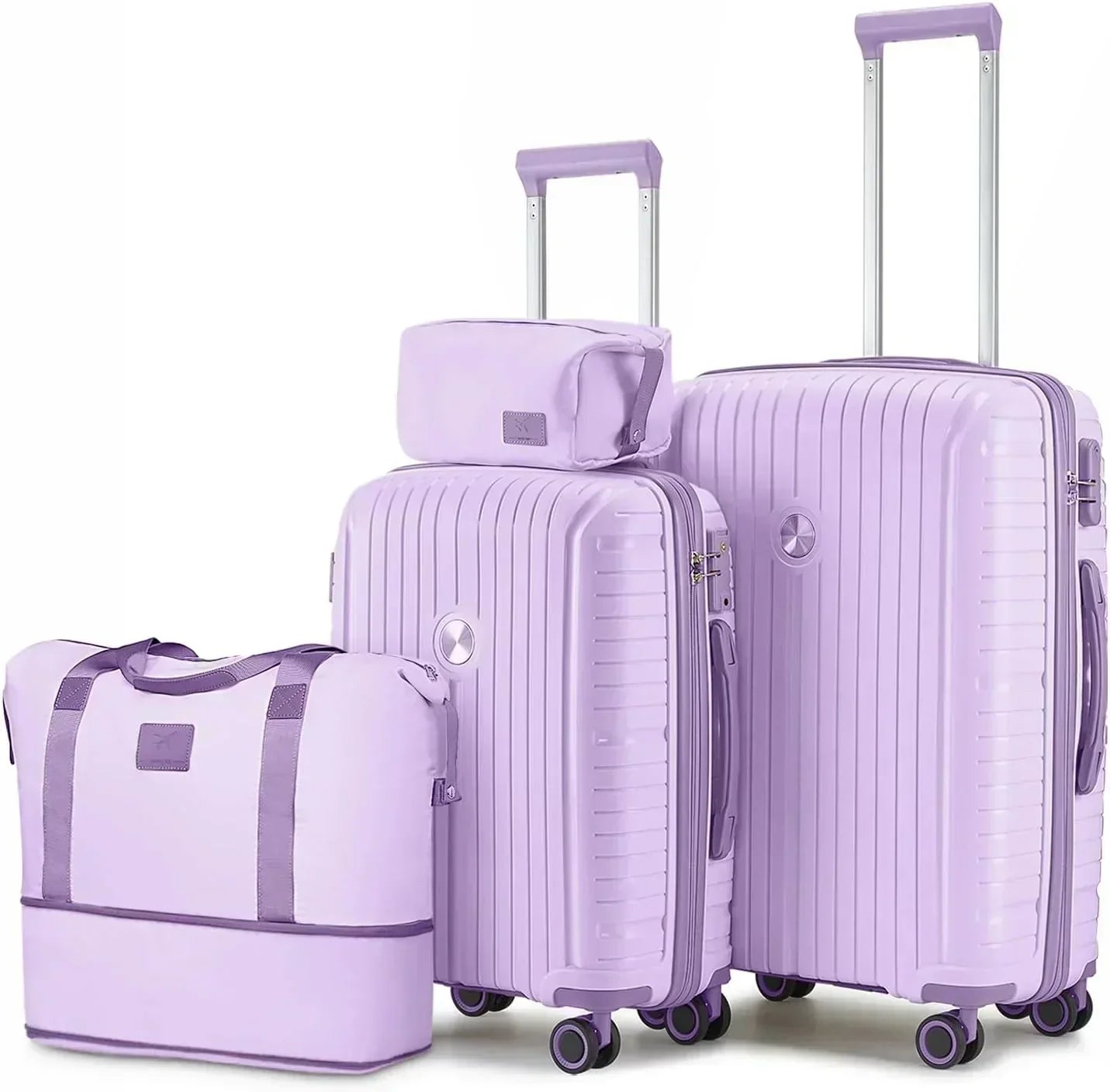 5-piece PP hardshell lightweight travel carry-on luggage set with dual spinner wheels wourant