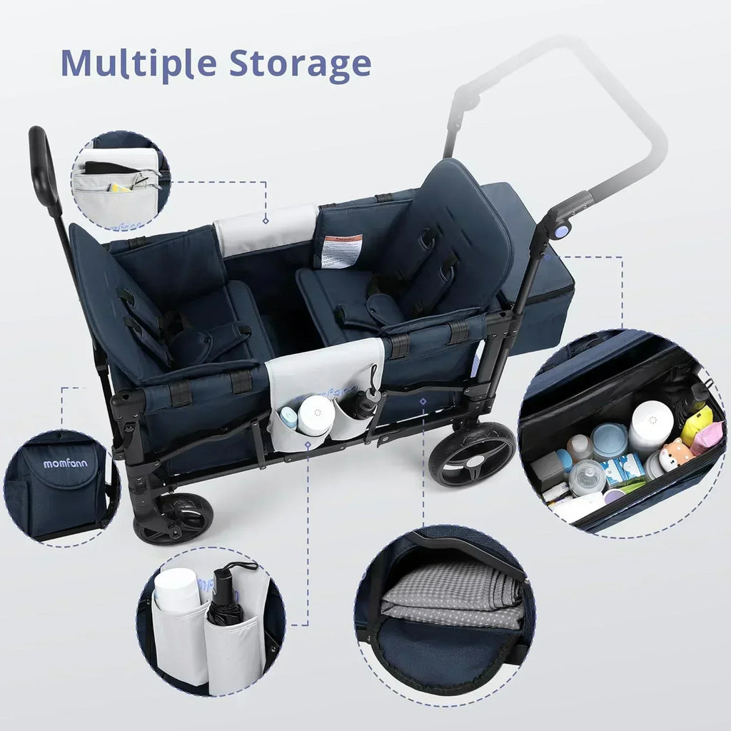 Stroller Wagon for Kids Wagon Stroller Toddlers 2 Seaters All-Terrain Baby Wagon Outdoor wourant