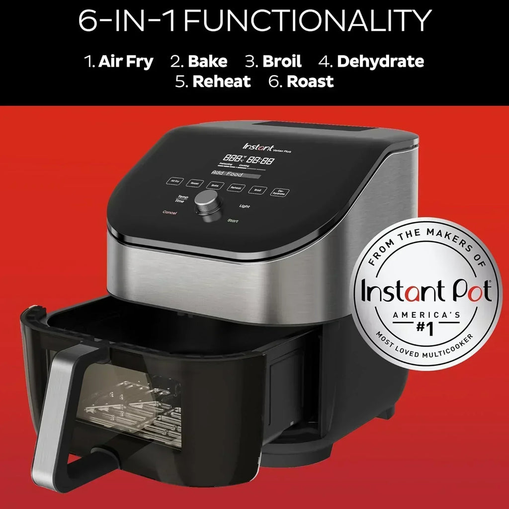 Instant Pot Vortex Plus 6QT Air Fryer with Odor Removal Technology 6-in-1 Function wourant