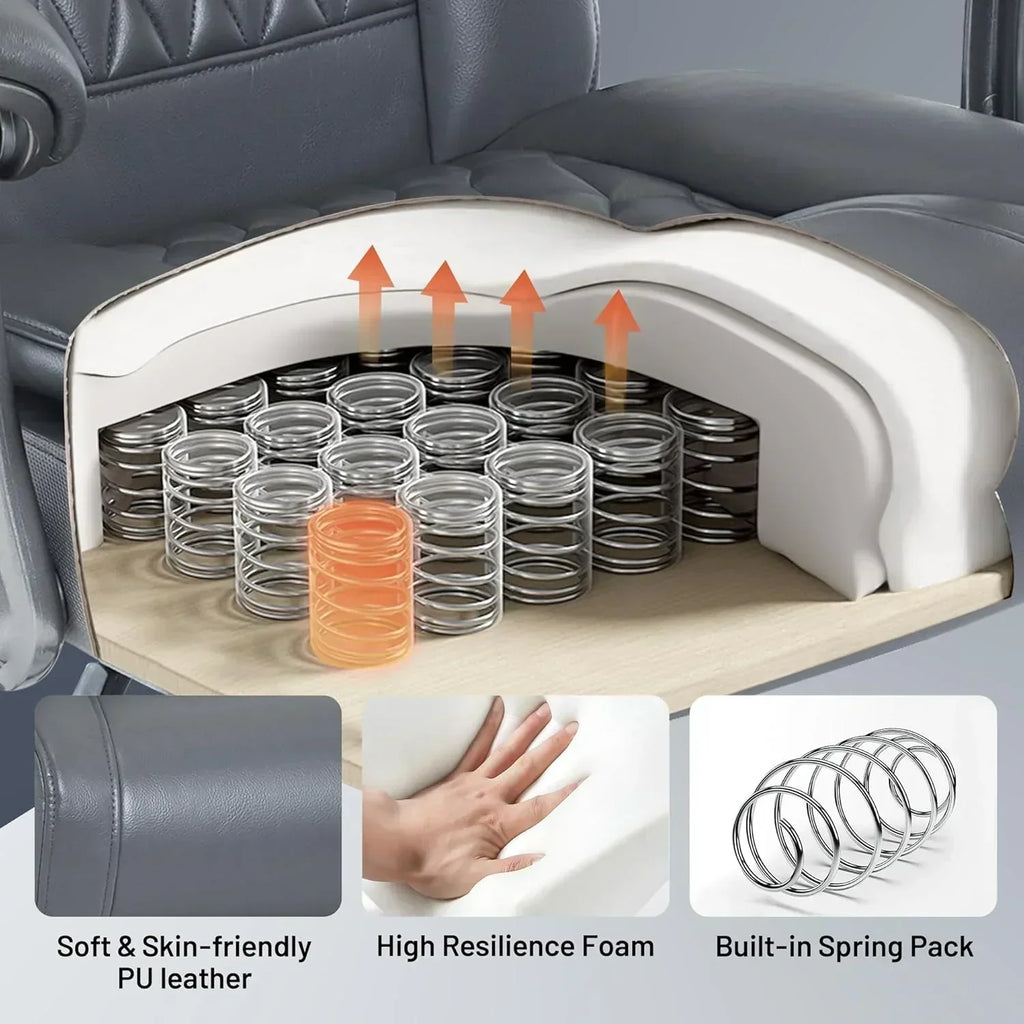Massage Office Chair with Heating and Footrest Ergonomic Executive Reclining Office Chair wourant