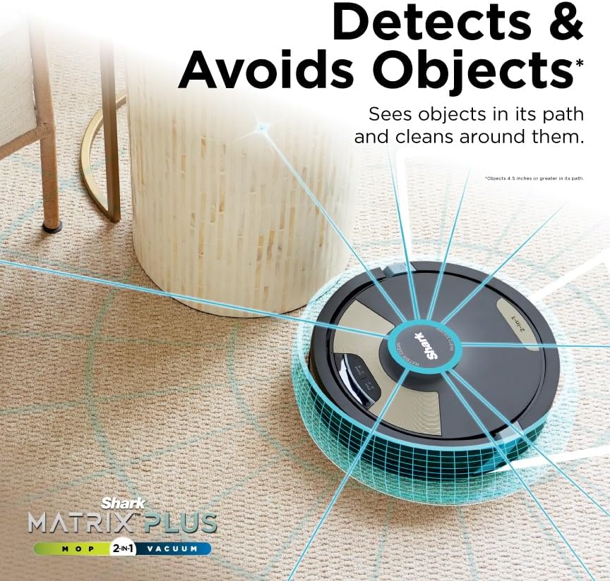 Robot Vacuum & Mop Combo Powerful Suction Matrix Plus 60-Day Debris Capacity wourant