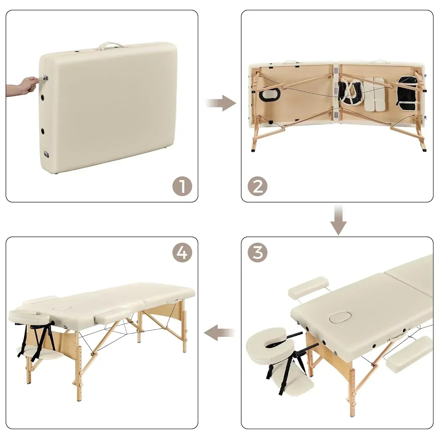Yaheetech Massage Table Portable Lash Beds Spa Bed Massage Couch Foldable Spa Tables wourant