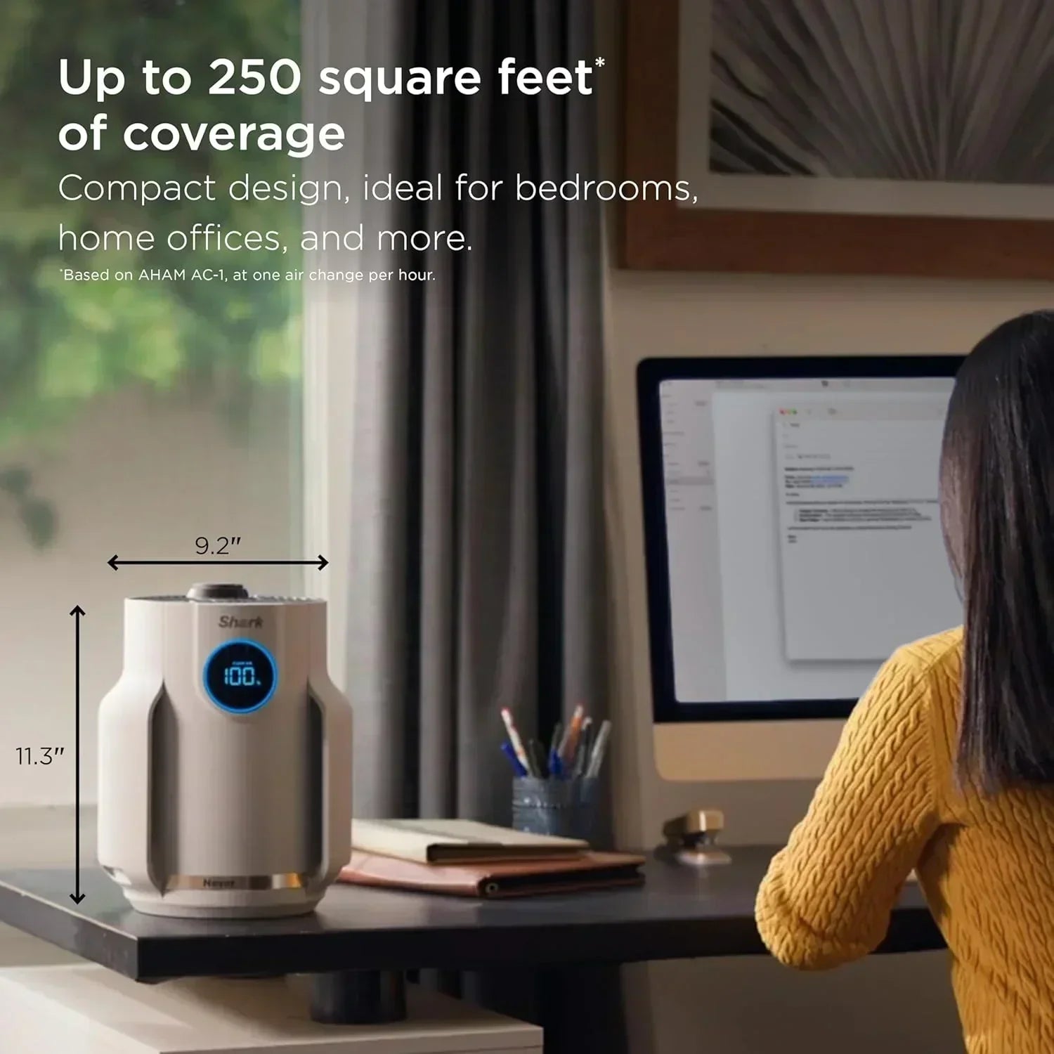 Air Purifier Compact Pro with Long-lasting HEPA Exceeding Filtration For Pet Dander Dust Smoke wourant