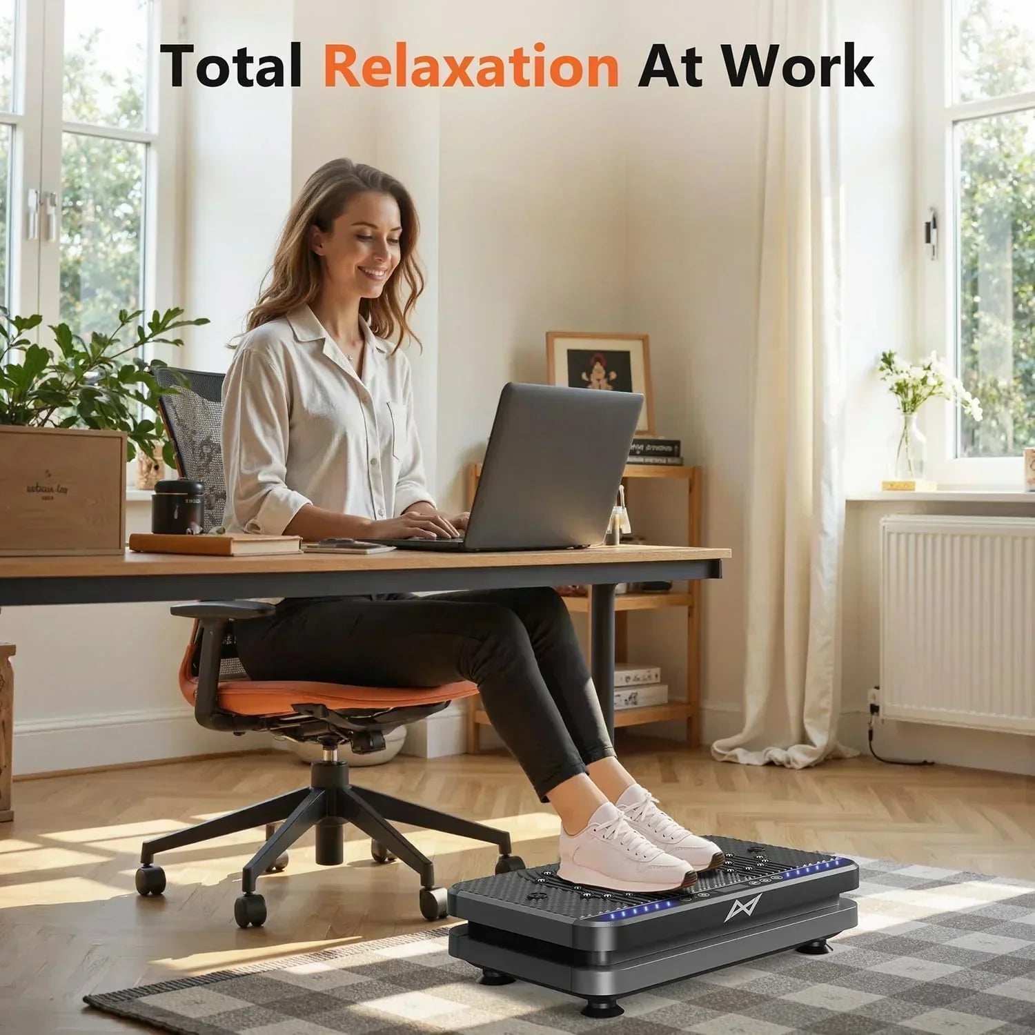 AXV Vibration Plate Fitness Platform Trainer Suitable for men and women to lose weight wourant