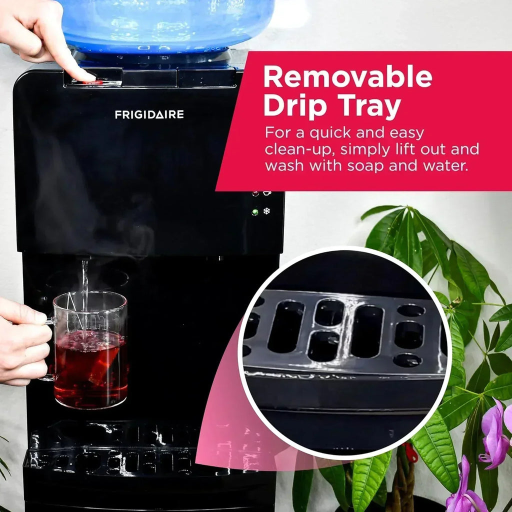 Frigidaire EFWC498 Top Loading Cooler Dispenser Hot & Cold Water Child Safety Lock Innovative Slim wourant