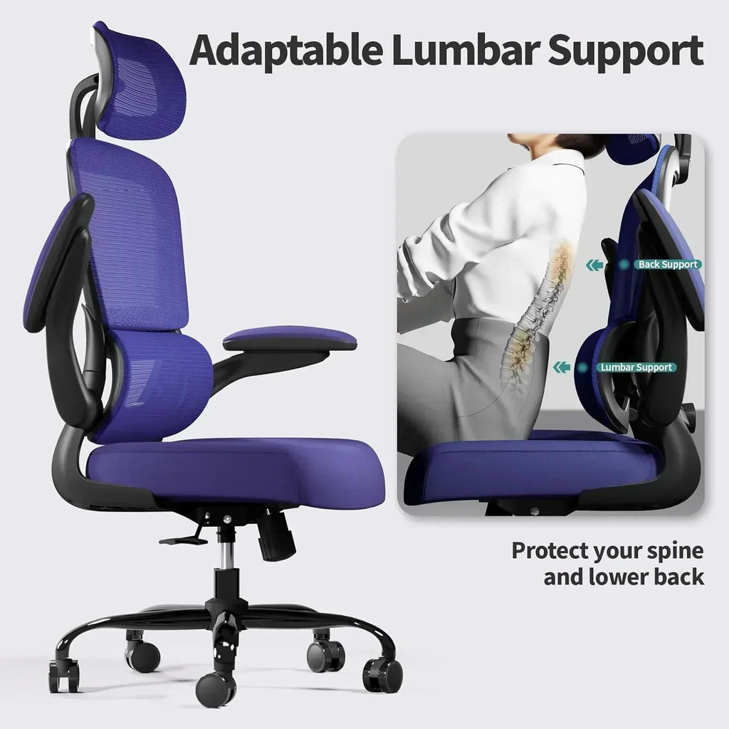Office Chair Ergonomic Desk Chair 330 lbs Home Mesh Desk Chair Comfortable Gaming Chair wourant