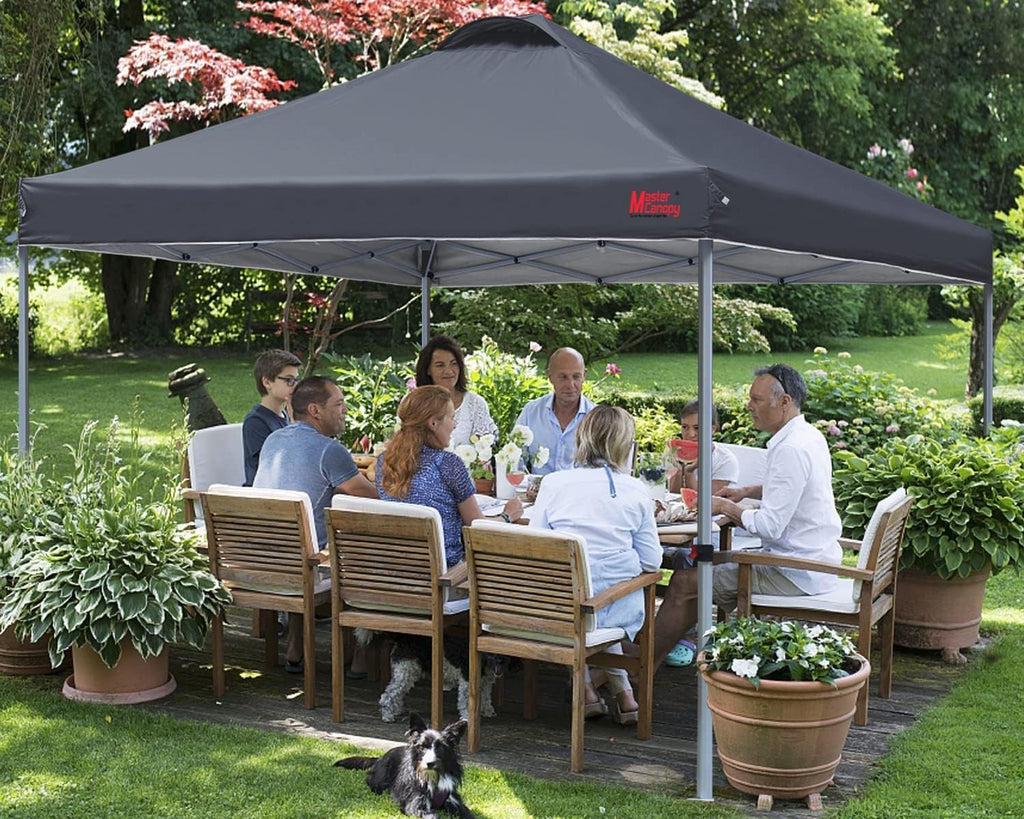 Durable Pop-up Canopy Tent with Roller Bag (10x10 Black) wourant