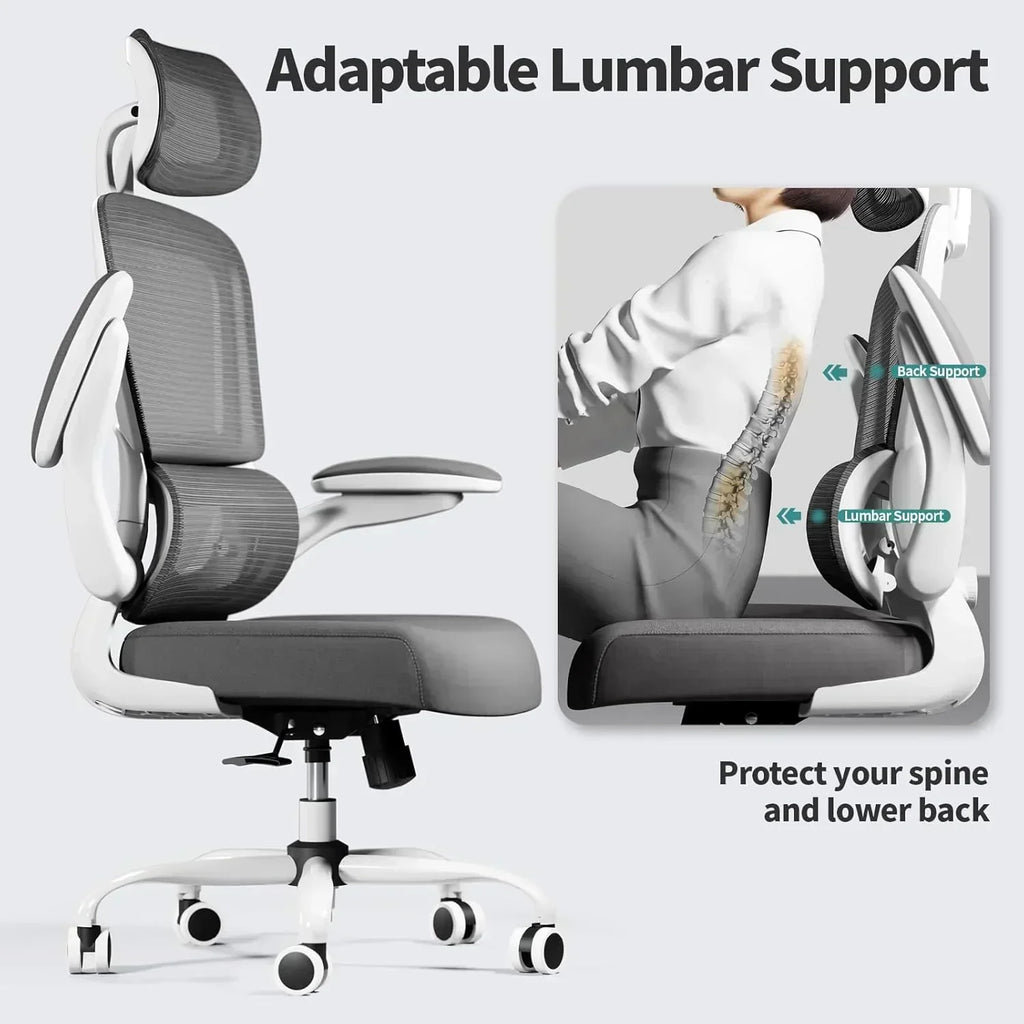 Office Chair Ergonomic Desk Chair 330 lbs Home Mesh Desk Chair Comfortable Gaming Chair wourant
