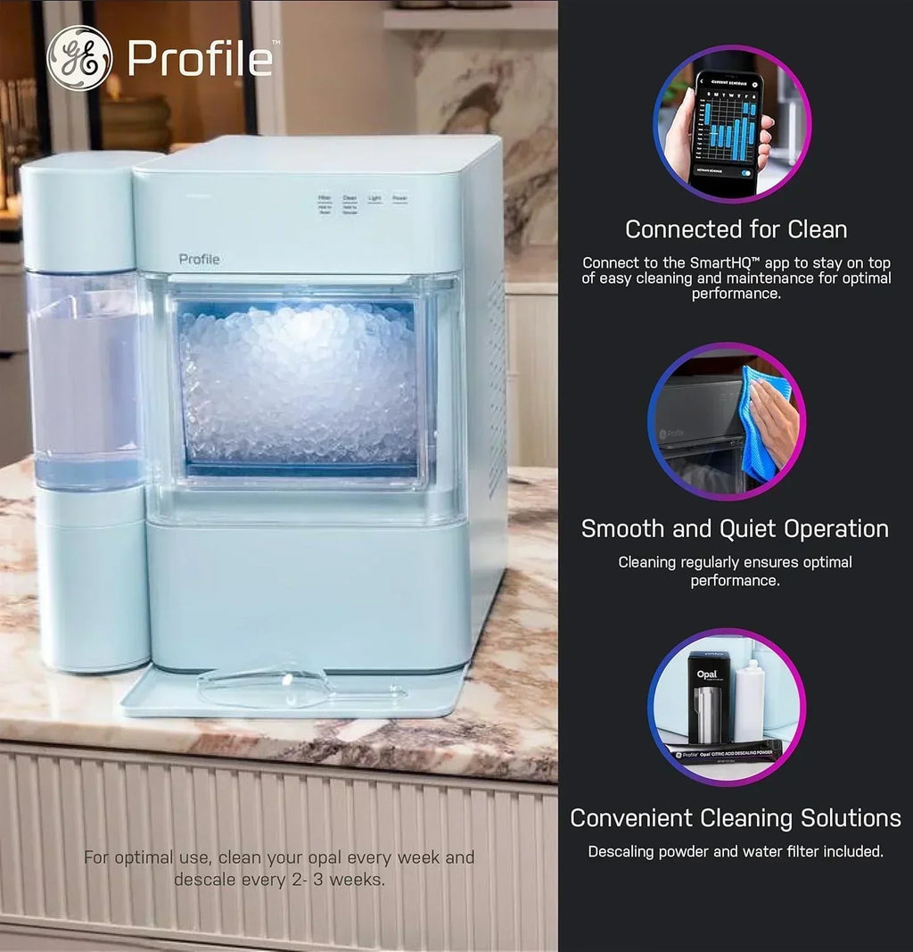 GE Profile Opal 2.0 XL with 1 Gallon Tank Chewable Crunchable Countertop Nugget Ice Maker wourant