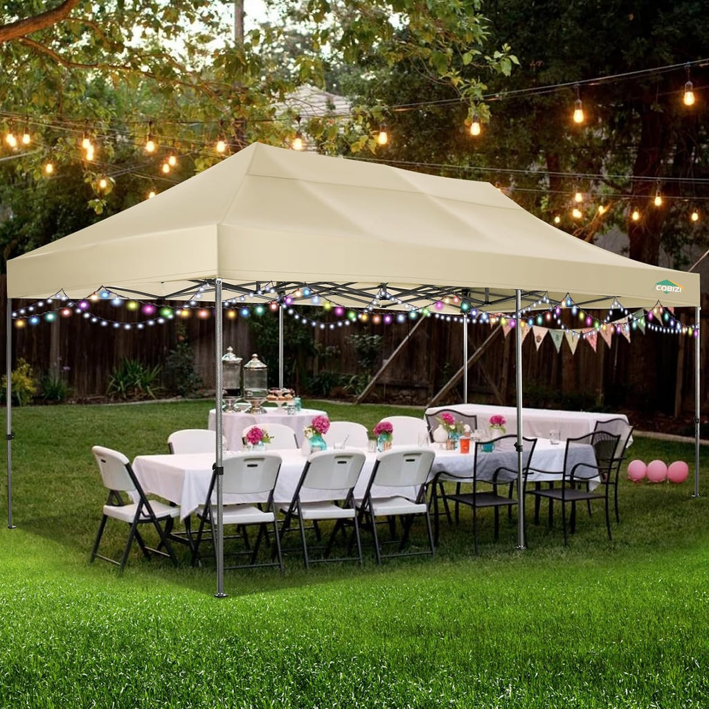 COBIZI 10x20 Heavy Duty Pop up Canopy Tent 6 sidewalls Commercial Canopy Wedding Party Tents wourant