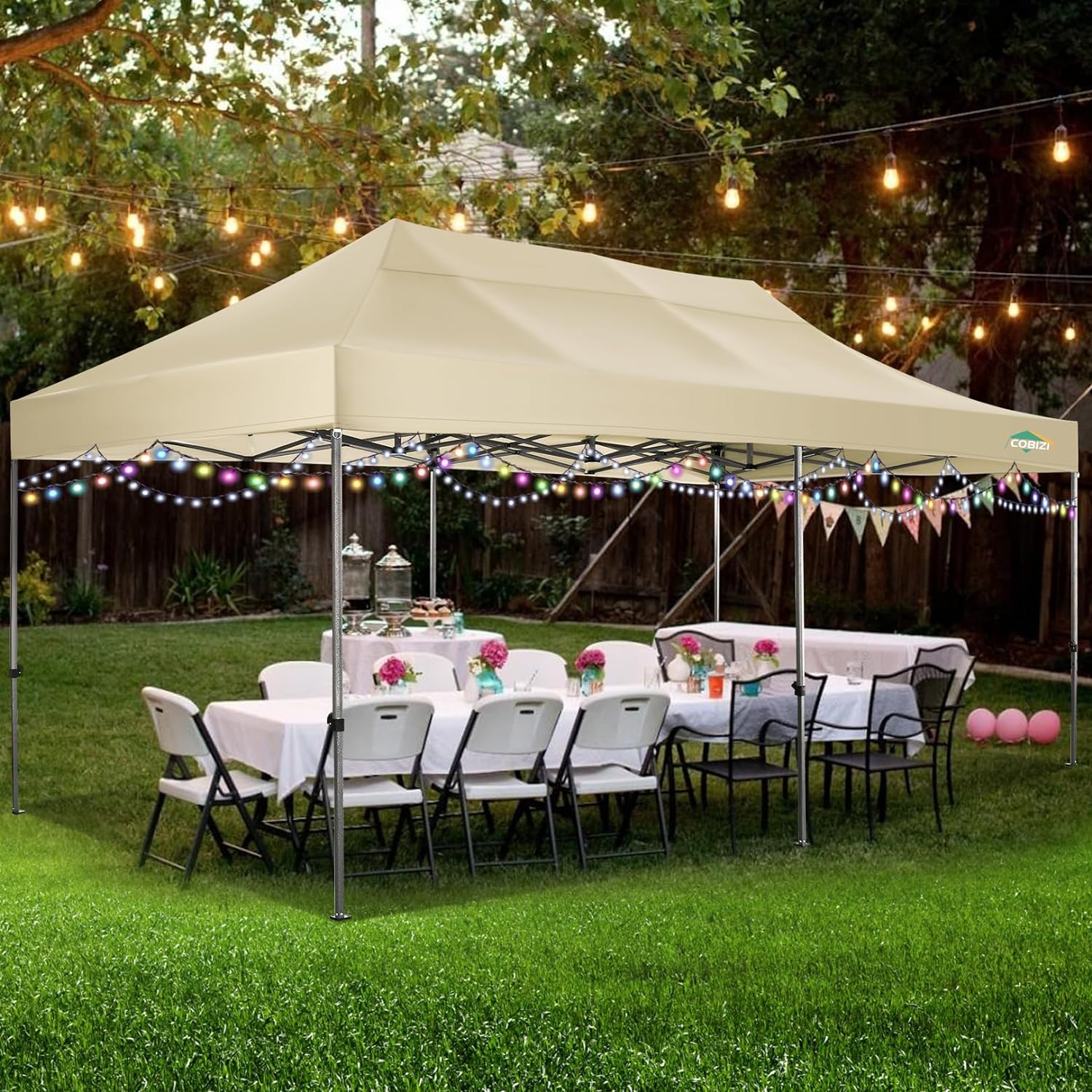 COBIZI 10x20 Heavy Duty Pop up Canopy Tent 6 sidewalls Commercial Canopy Wedding Party Tents wourant