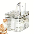 Wireless Pet Water Fountain 1.5L Rechargeable with Motion Sensor Filter and Quiet Pump for Cats and Small Dogs wourant
