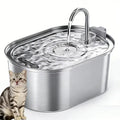 Automatic Pet Water Fountain 3.2L Stainless Steel Bowl with 4-Stage Filter and Quiet Pump for Cats and Dogs wourant