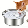 Stainless Steel No Spill Dog Water Bowl with Float Plate for Travel and Car Use wourant